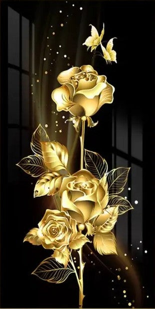 LARGE Golden Roses 40x80cm