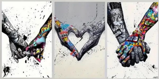 Grafitti hands -3-piece