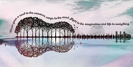 LARGE Guitar silhouette 40x70cm