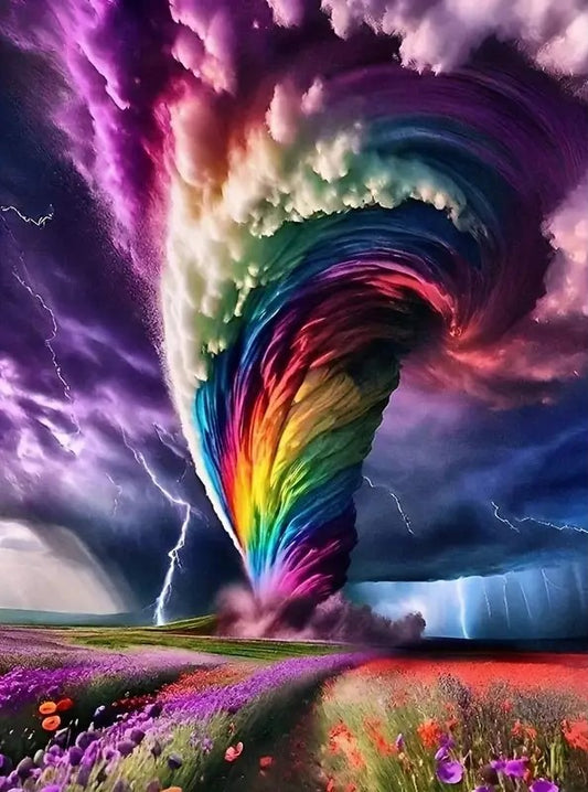 Colourful tornado