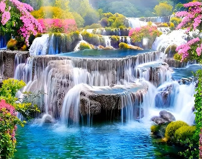 PAINT BY NUMBERS- Waterfall