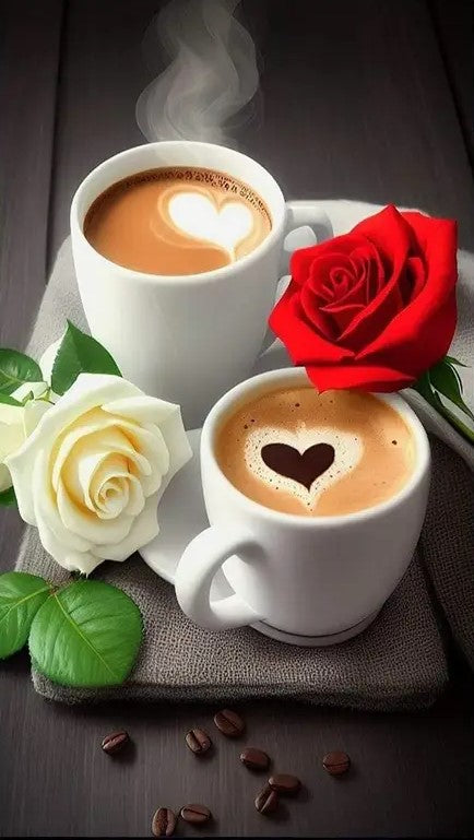 Coffee with rose