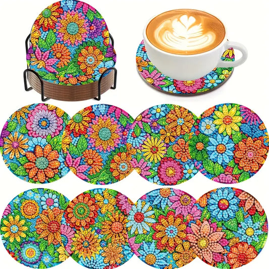 Coasters - Colourful flowers