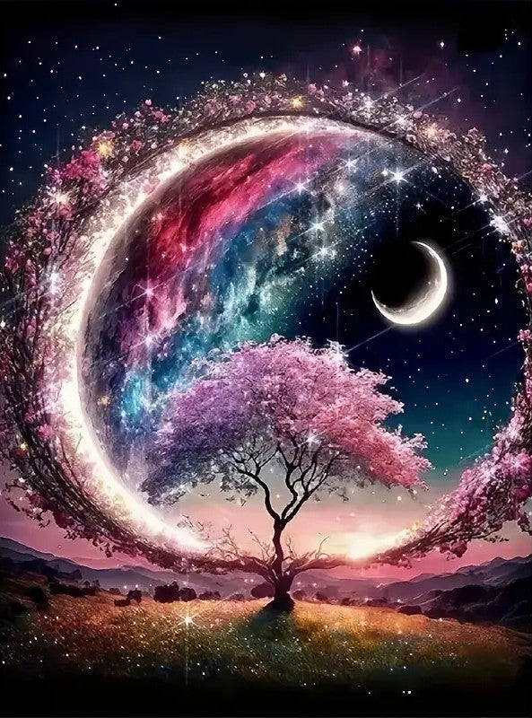 Full moon and Life tree – CG Diamond Dot
