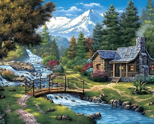 Cottage with river