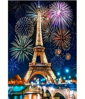 Eiffel tower fireworks