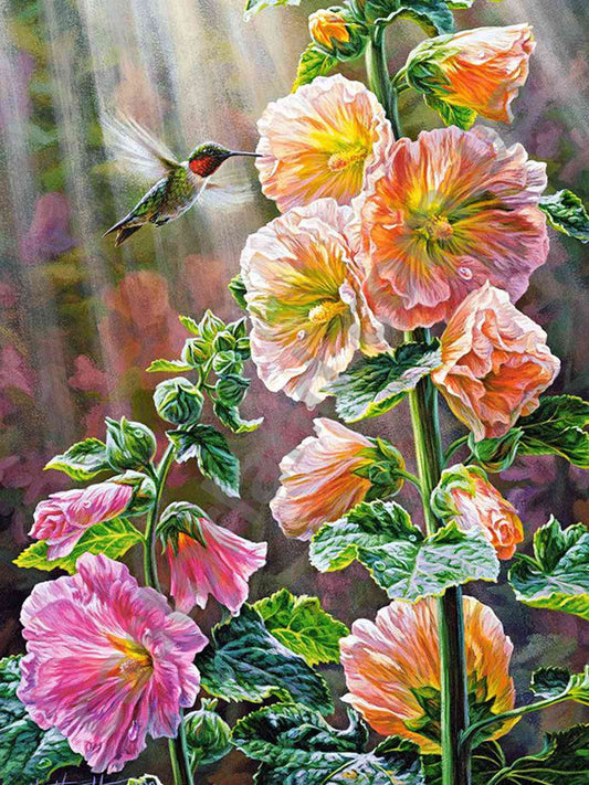 Bird and orange flowers
