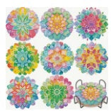 Coasters - Colourful - Set of 8