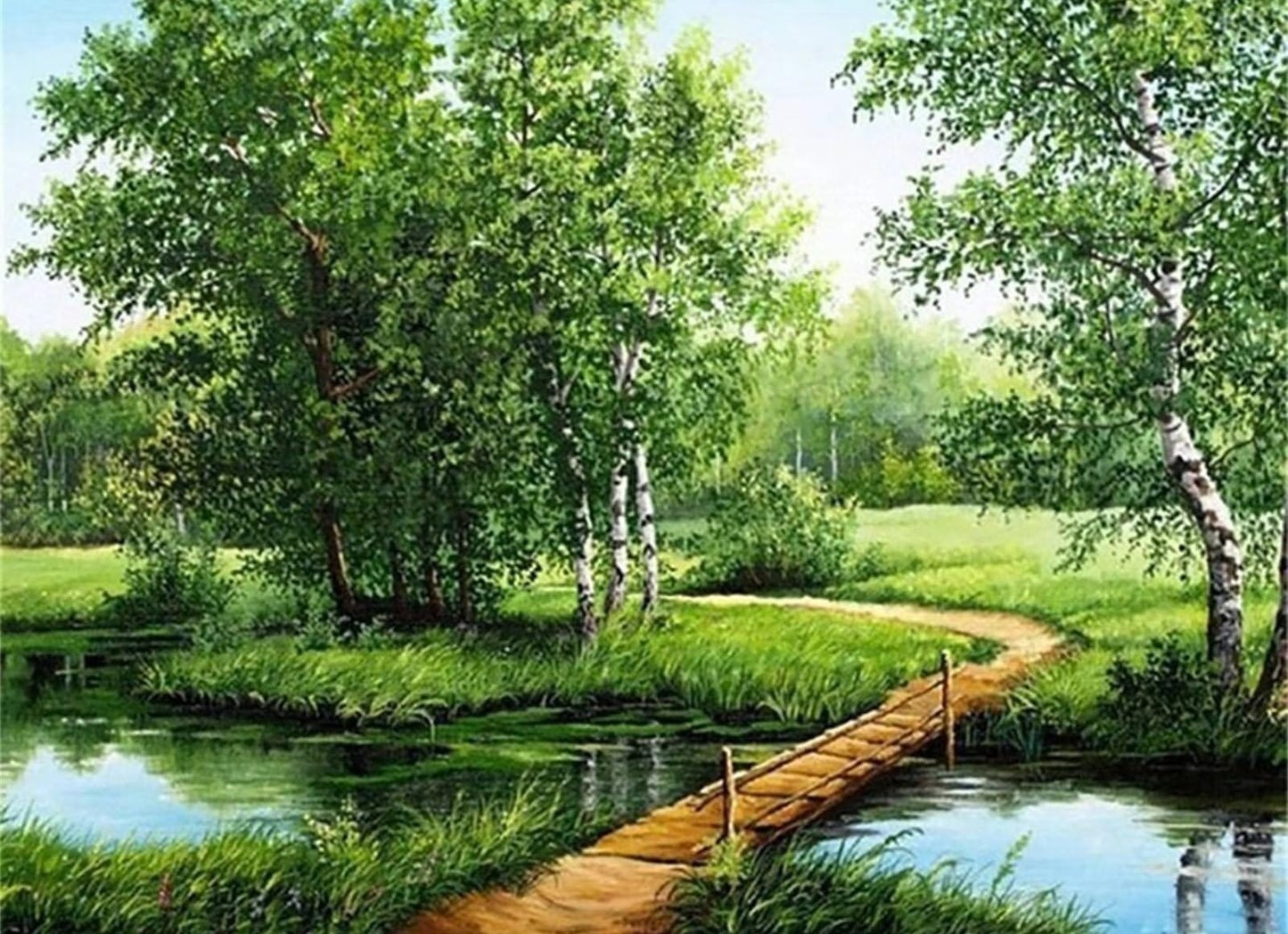 Green scenery with pathway