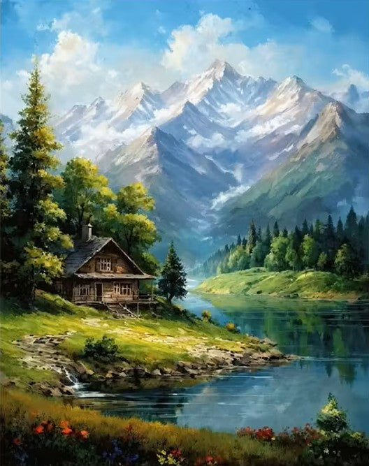 PAINT BY NUMBERS - Forest scenery